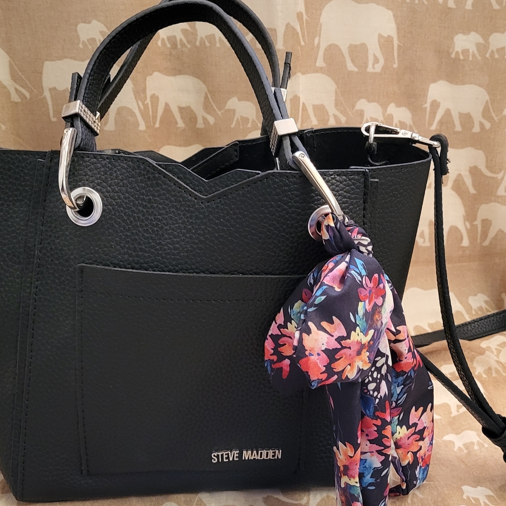 Steve Madden Black Tote Bag